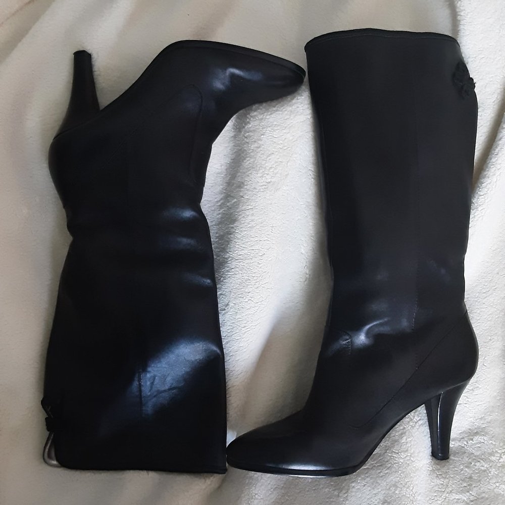Black knee high boots